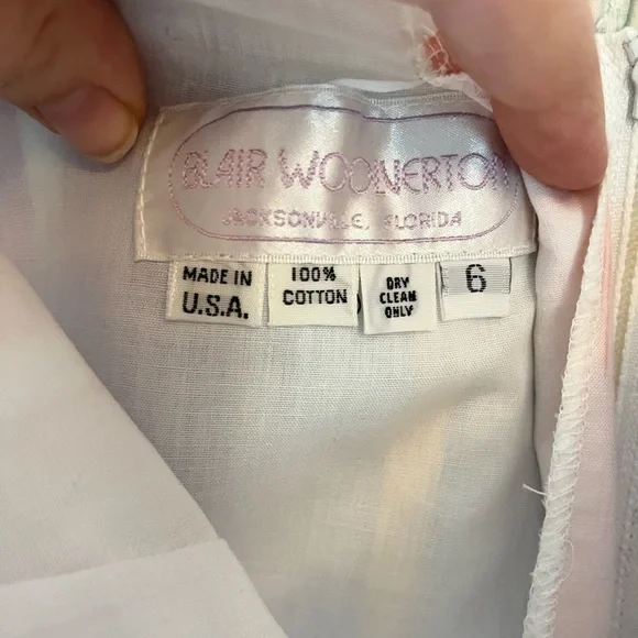 VINTAGE 80s Pastel Dress Blair Woolverton Size 6 - Picture 7 of 7